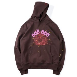 Sp5der Brown 555 Hoodie
