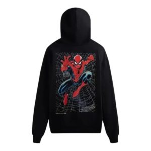 Kith For Sp5der-Man Web Logo Hoodie ‘Black