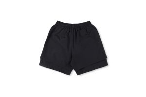 Sp5der Black Double Layer Shorts